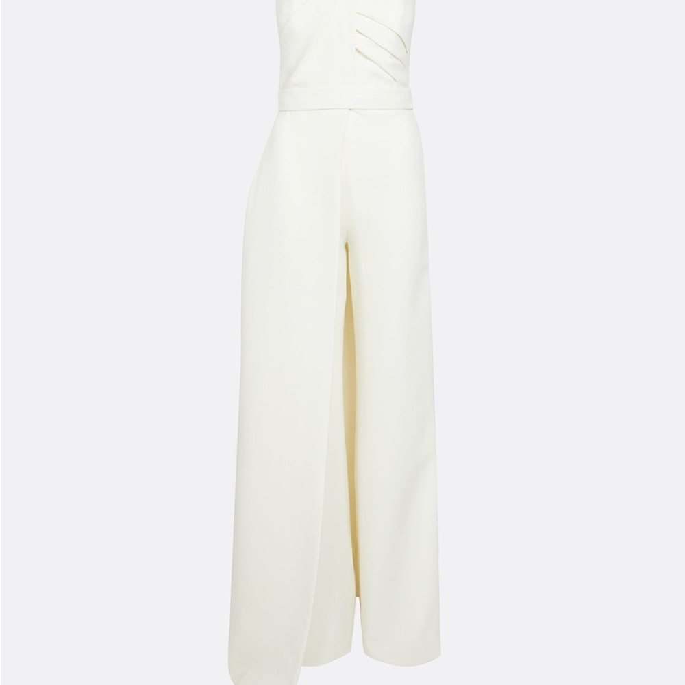 Elegant Safiyaa Strapless White Jumpsuit - Picture 6 of 13